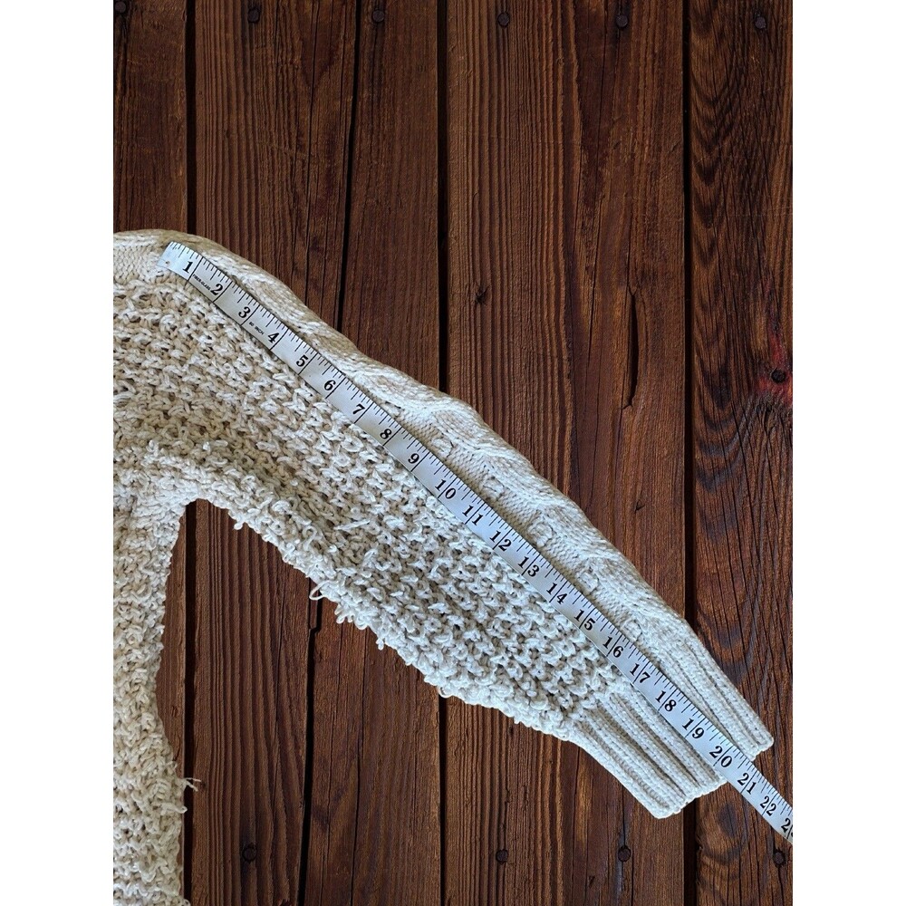 SIMPLY SOUTHERN Women's Cream Chenille Cable Knit Crewneck Sweater Small S Cozy - Picture 11 of 11